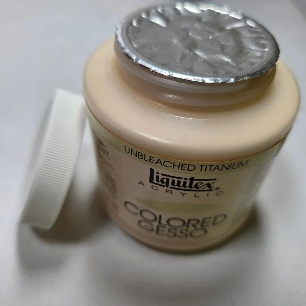 VTG Liquitex Acrylic Colored‎ Gesso Unbleached Titanium 8oz 237ml UNOPENED
